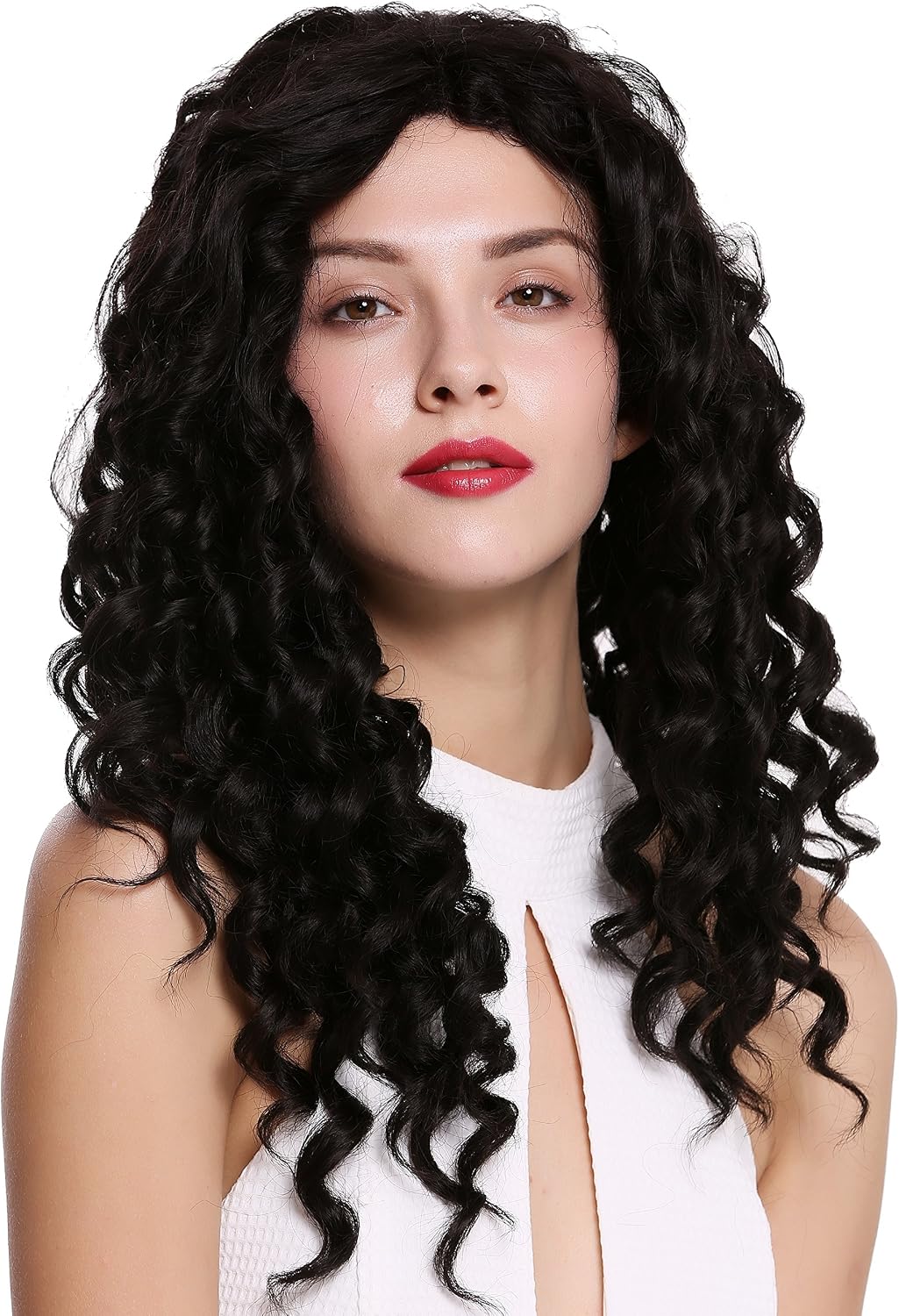 WIG ME UP - LS-016-LF-1 Quality women's wig lace front very long corkscrew curls curly lady black, black (1), Länge: ca. 60 cm - Image 3