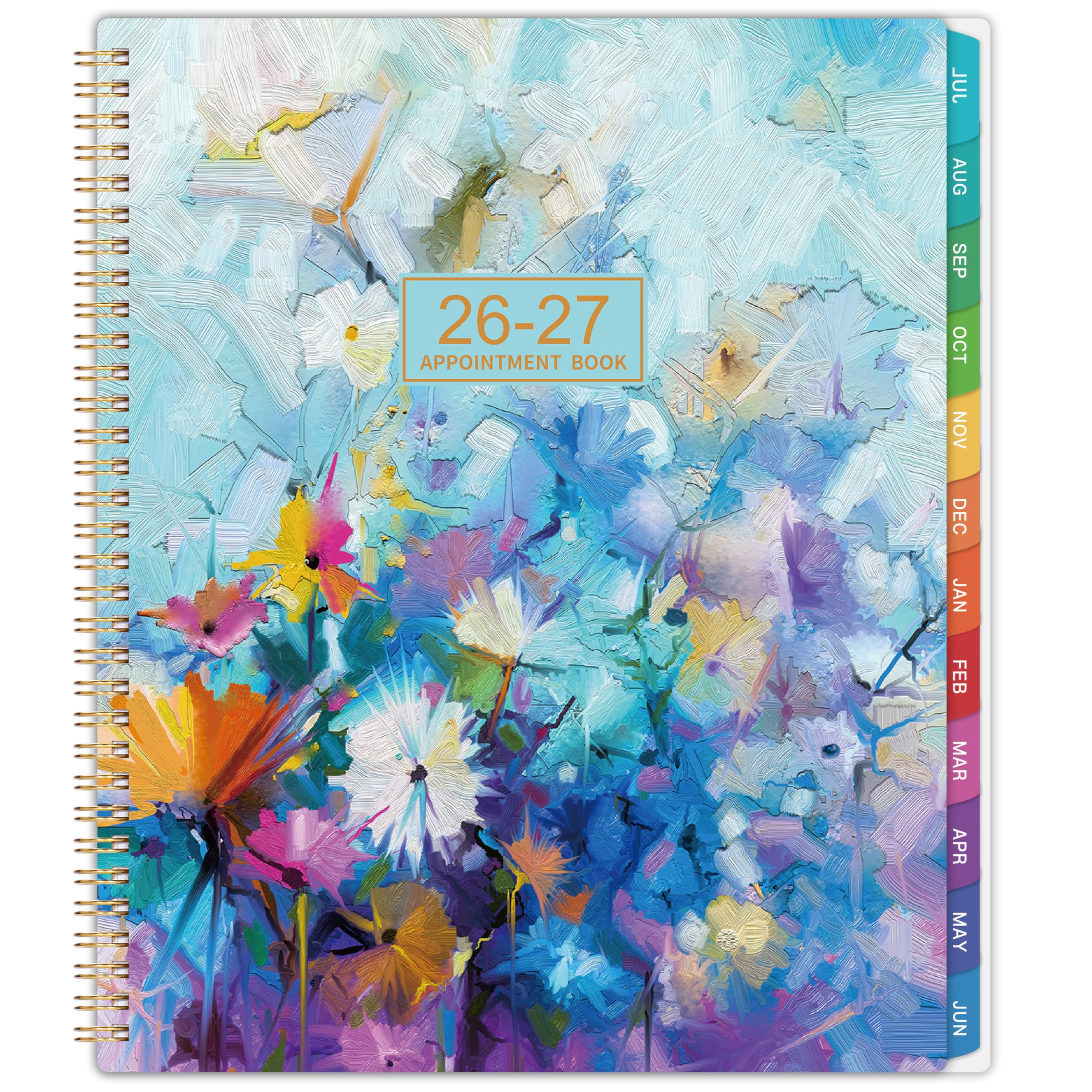 Photo 1 of 2026-2027 Appointment Book - 2026-2027 Daily Hourly Planner, Weekly Appointment Book, Jul 2026 - Jun 2026, 8.5" x 11", Monthly Tabs, 30-Minute Interval, Holidays, Back Pocket