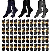 48 Pairs Bulk Thermal Winter Socks for Men, Warm Heavy Duty Cold Resistant Thick Boot Sock