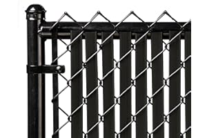 TUBE SLATS Proudly Made in The USA! - Tube Slat Double-Wall Bottom Locking Slat Depot Privacy Slat for 3', 4', 5', 6', 7' and 8' Chain Link Fence (8ft, Black)