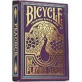 Bicycle Peacock Playing Cards - Purple - Cold Foil Premium Playing Card Deck for Card Games and Magic Tricks - Dazzling Desig
