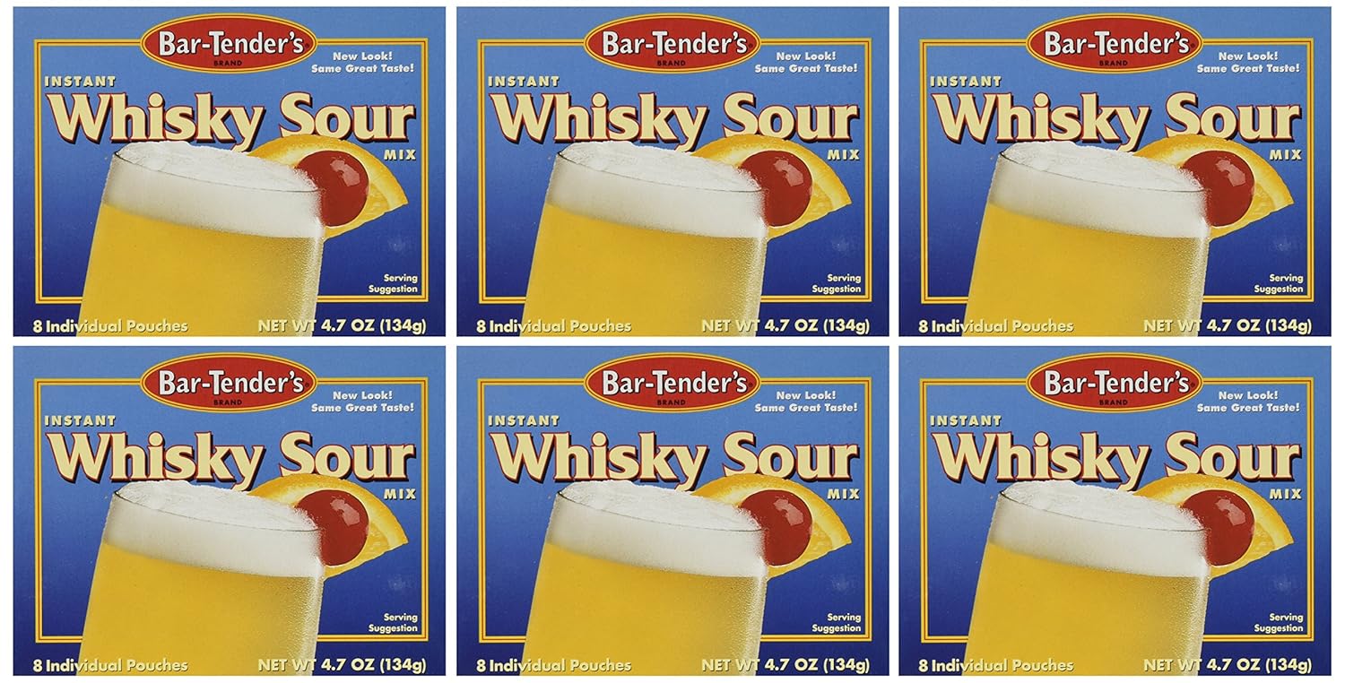 BarTender's Instant Whiskey Sour Mix, 8Count 4.7Ounce Boxes (Pack of