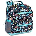 Bentgo Kids Backpack - Lightweight 14” Backpack in Fun Prints for School, Travel, & Daycare, Ideal for Ages 4+, Roomy Interior, Durable & Water-Resistant Fabric, & Loop for Lunch Bag (Dinosaur)