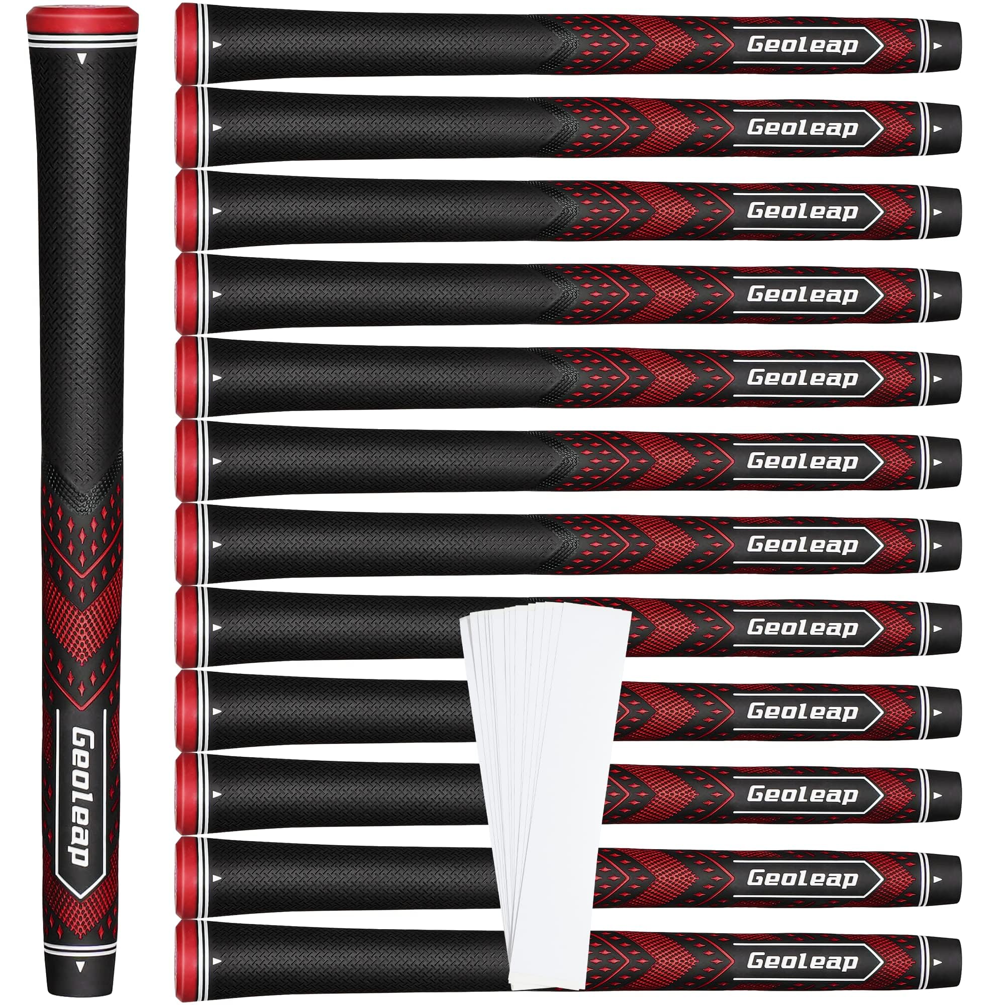 Geoleap Golf Grips Set of 13- Soft Reduce Taper Design Provides High Traction and Performance,13 Golf Club Grips with 15 Tapes or with All Repair Kits for Choice. Image