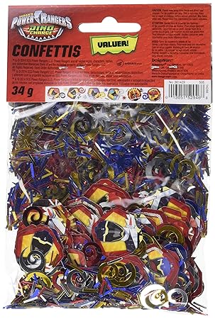 Amscan 361429 Power Rangers Dino Charge Birthday Party Confetti