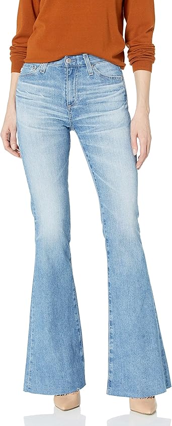 high rise flare leg jeans