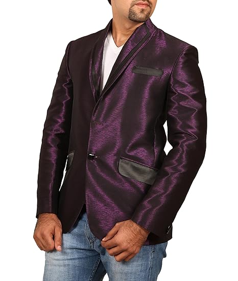 purple blazer with jeans