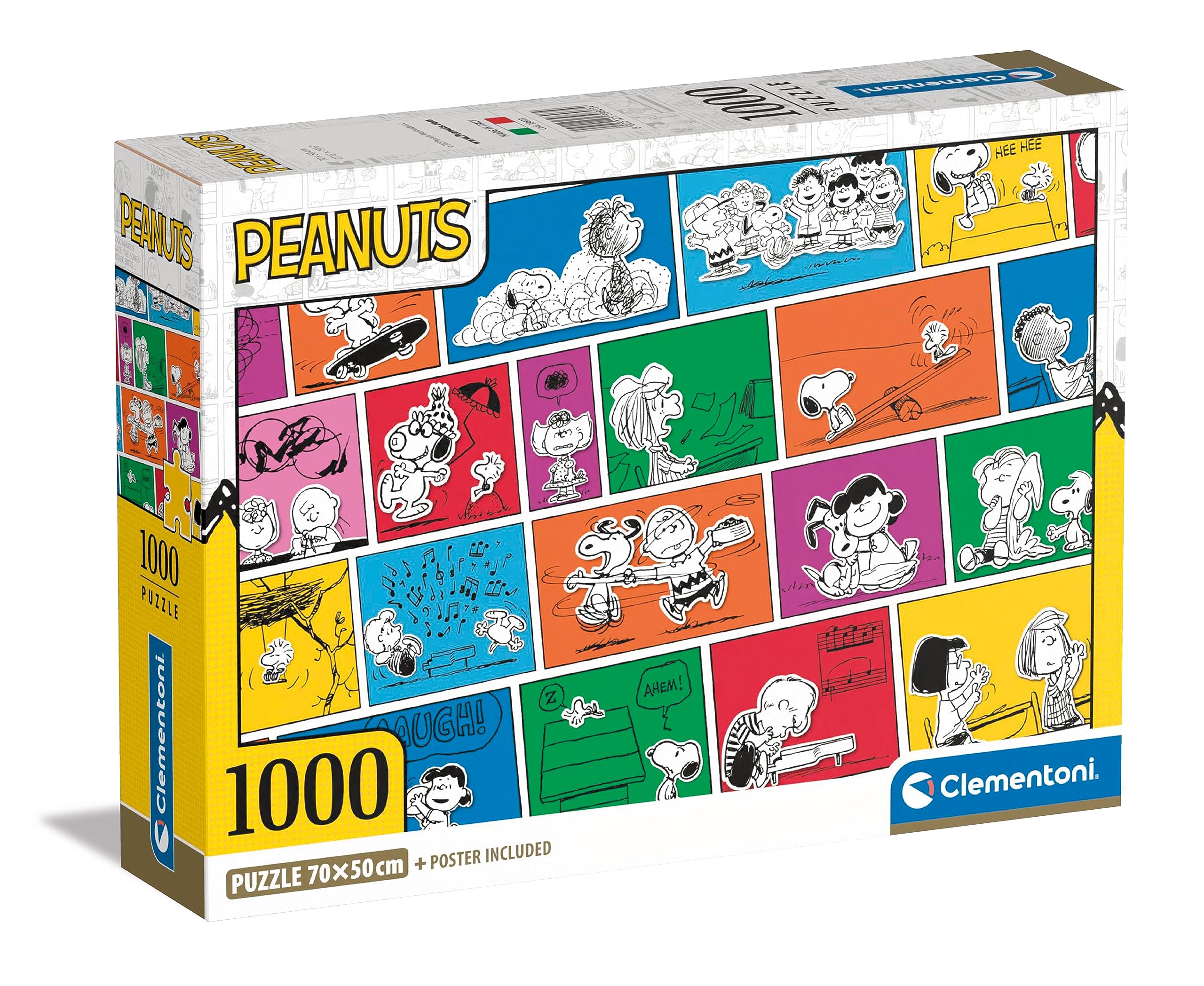 Clementoni - 39803 - Puzzle Peanuts - Jigsaw Puzzle 1000 Pieces, Jigsaw Puzzle For Adults, Comic Puzzle - Made In Italy