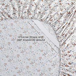 Softan Orange Flower Sheets for King Size Bed