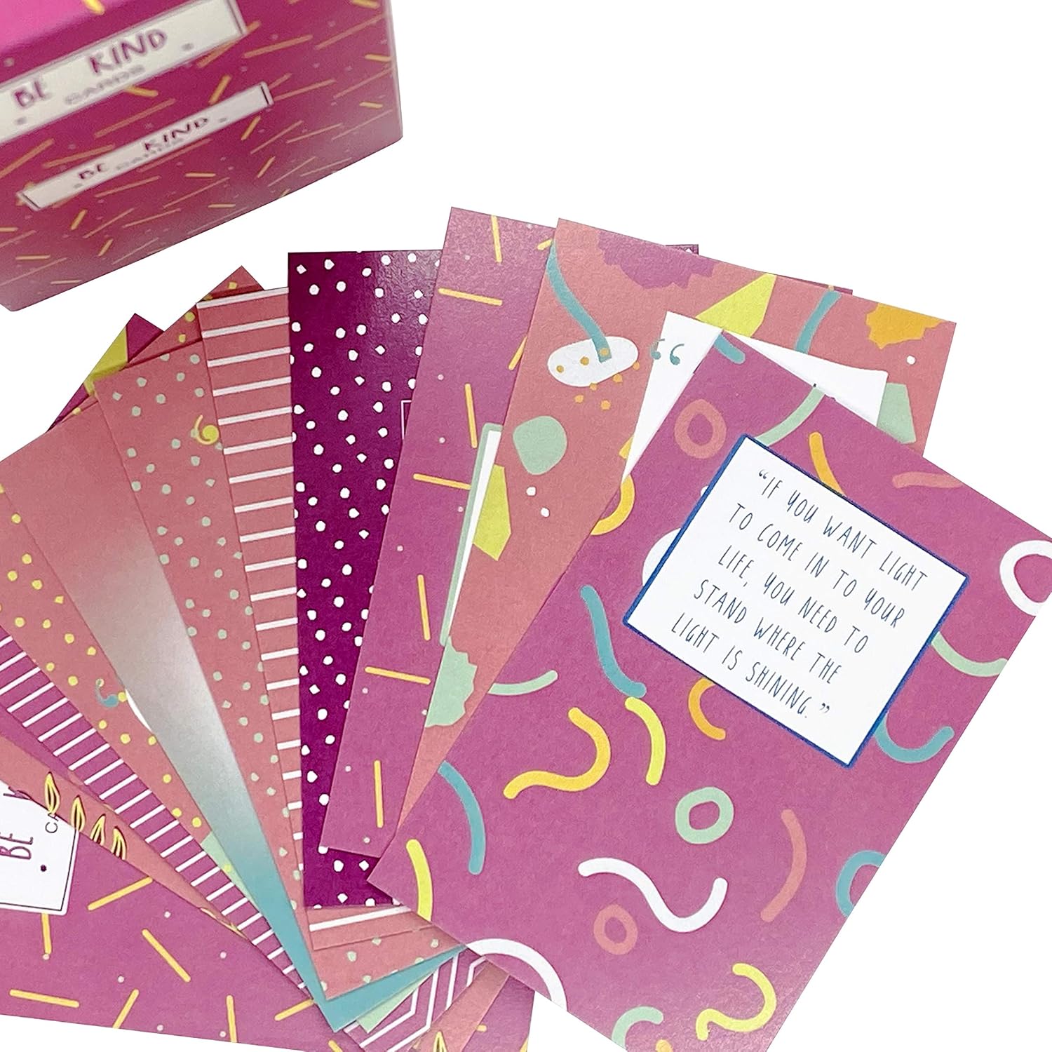 SD Studios - Be Kind Cards - Motivational Quotes, Wellbeing, Gift Tags, Mini Cards, Multicoloured - Image 3