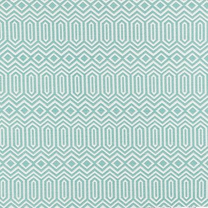 Mcalister Textiles Colorado Duck Egg Blue Tribal Abstract