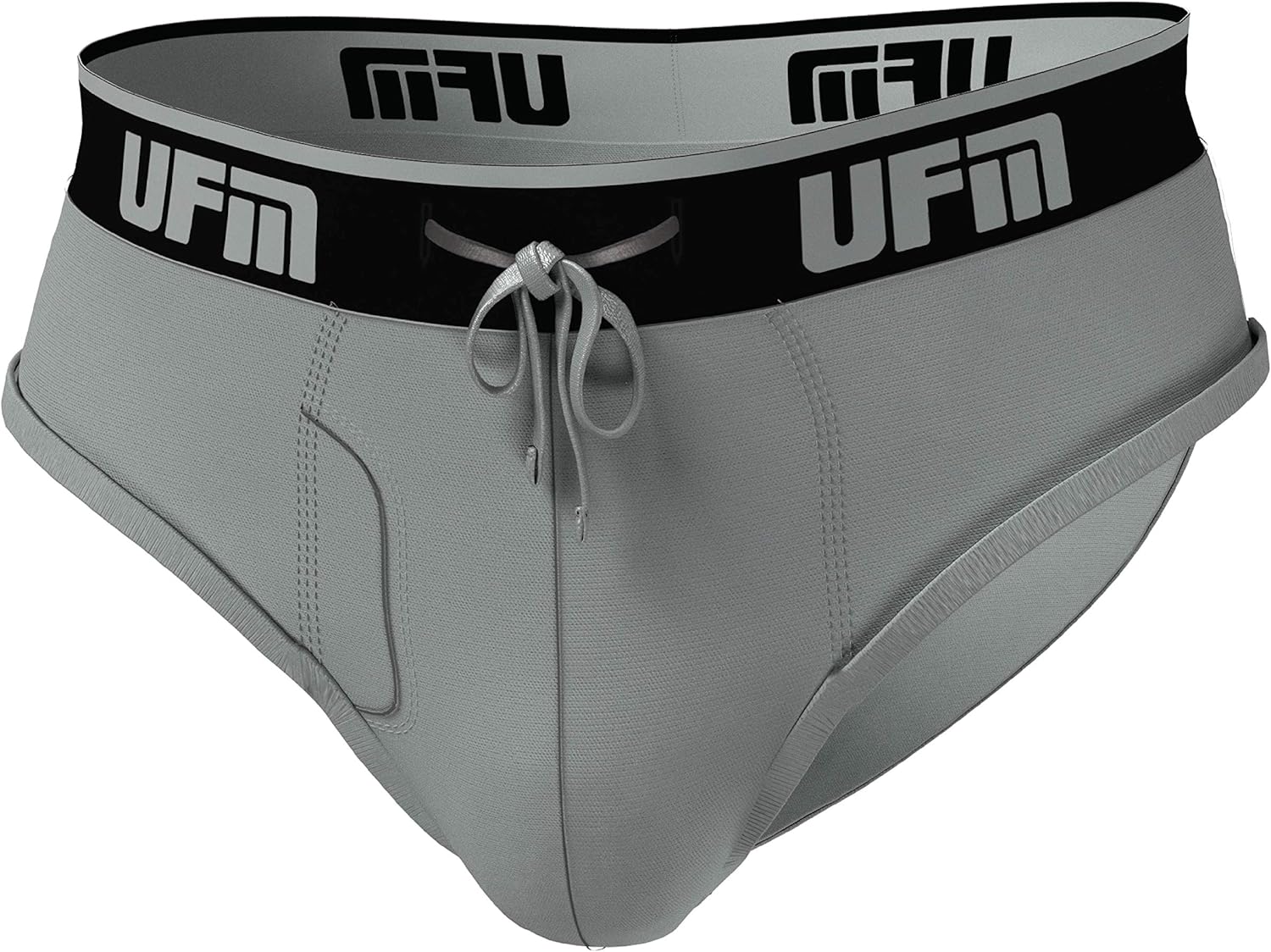 UFM Men’s Polyester Brief w/ Patented Adjustable Support Pouch Underwear for Men Grey at Amazon