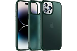 Alphex for iPhone 14 Pro Max Case with Air Padding, 12FT Military Grade Drop Protection, Silky & Non-Greasy Feel, Pocket Friendly, Thin Slim Phone Cover for Men Women 6.7 Inch - Midnight Green 2nd