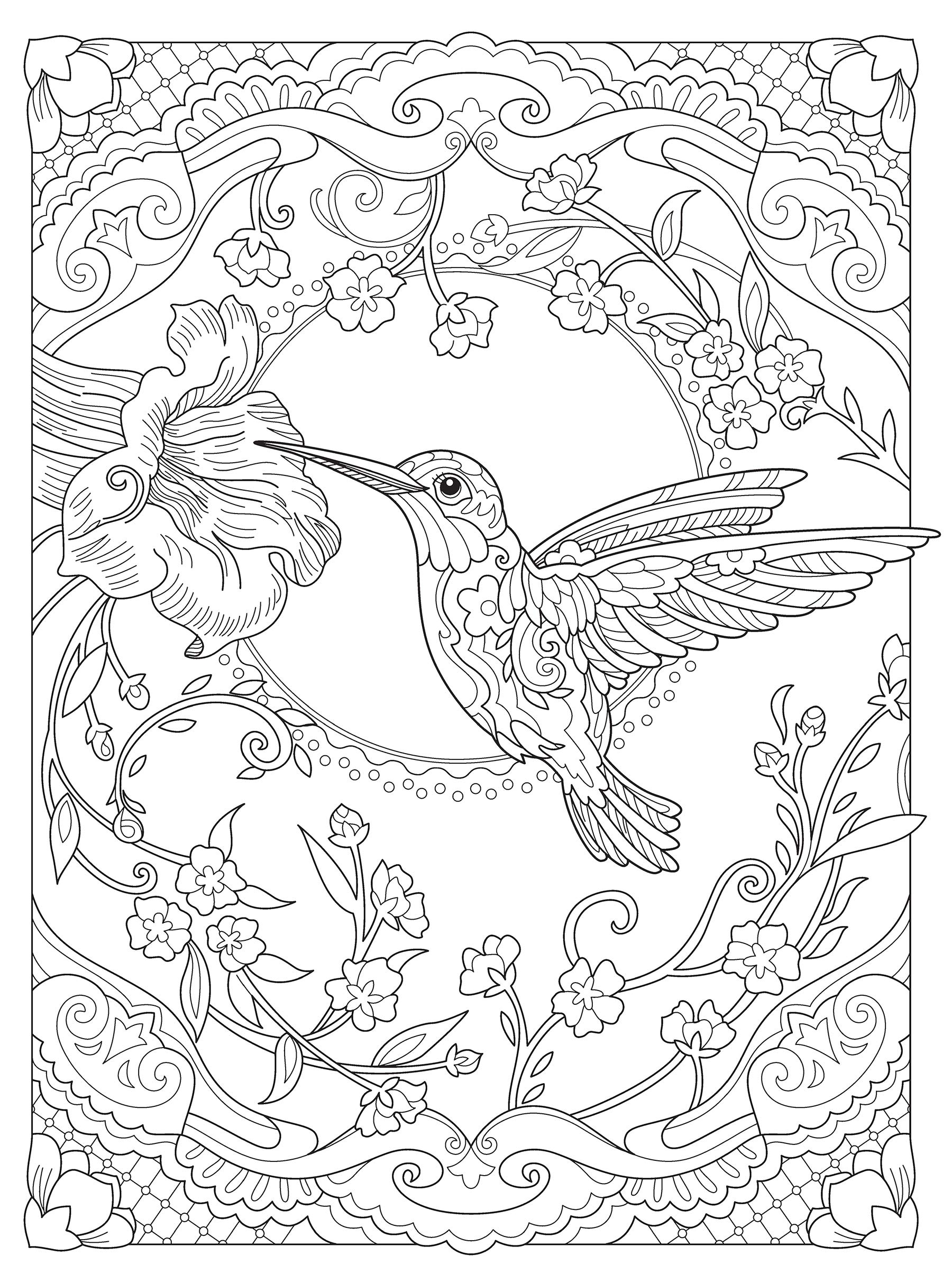 Download Amazon Com Creative Haven Birds And Blossoms Coloring Book Adult Coloring 9780486832340 Sarnat Marjorie Books