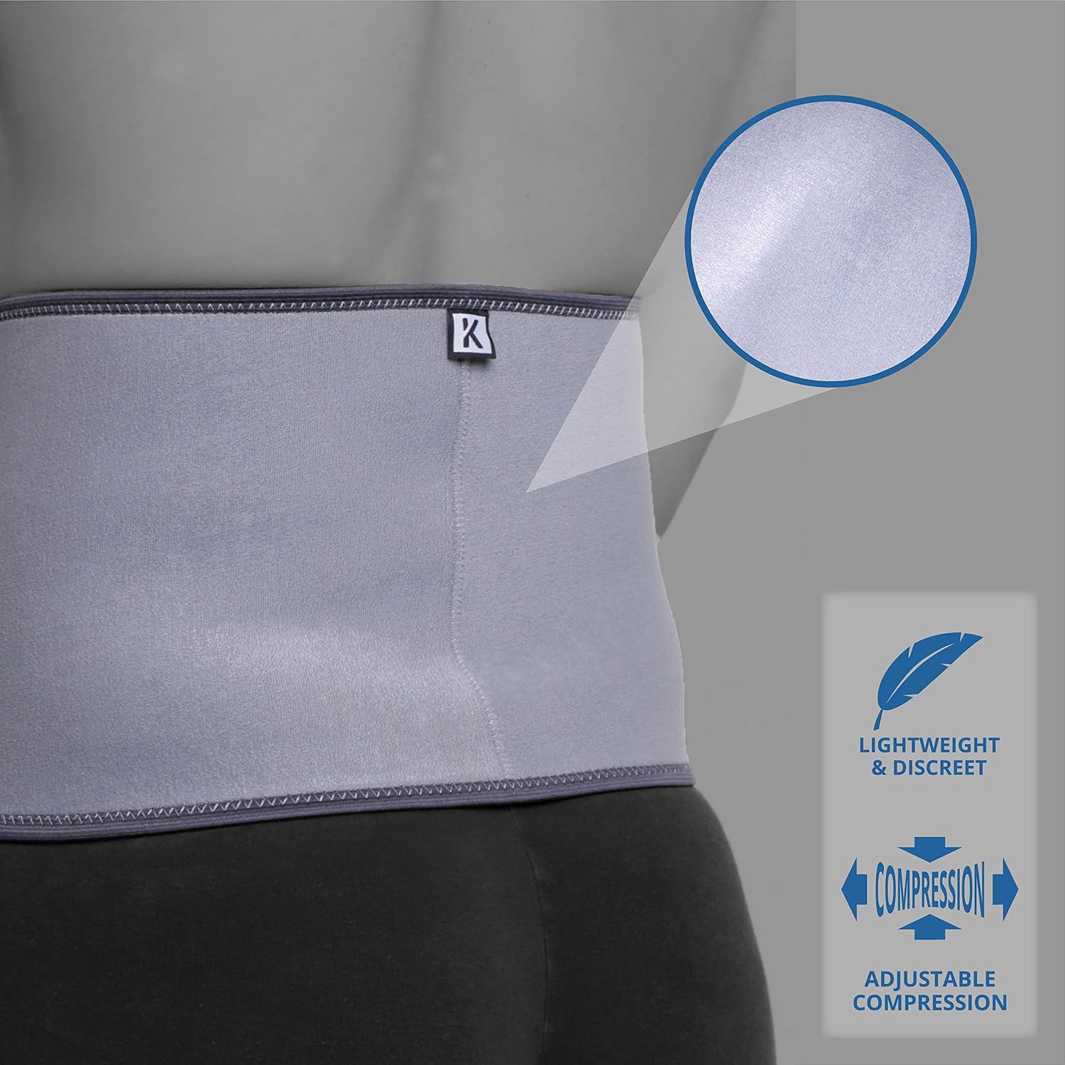 KEDLEY Back Support Brace, Grey - Image 3