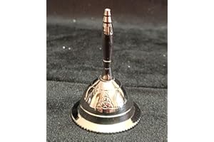 Indian Consigners Altar Bell Silver Crome Call Bells 3 Inches Nickle Hand Pendulam Alter (Triquetra)