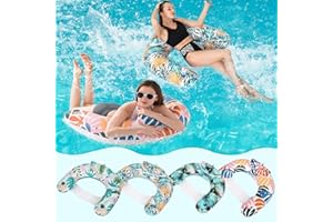 OKSUWATER Pool Floats - Pool Floats Adult - 3Pack Inflatable Pool Float Chairs - Fun Floaties Non-Stick with Two Cup Holders, Pool Toys for Adults Swimming Party Lake River