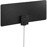 One For All HDTV Indoor Antenna for 1080P 4K Free TV Channels, 30 Miles Reception Range, 10ft Coax Cable Included, Thin Dual