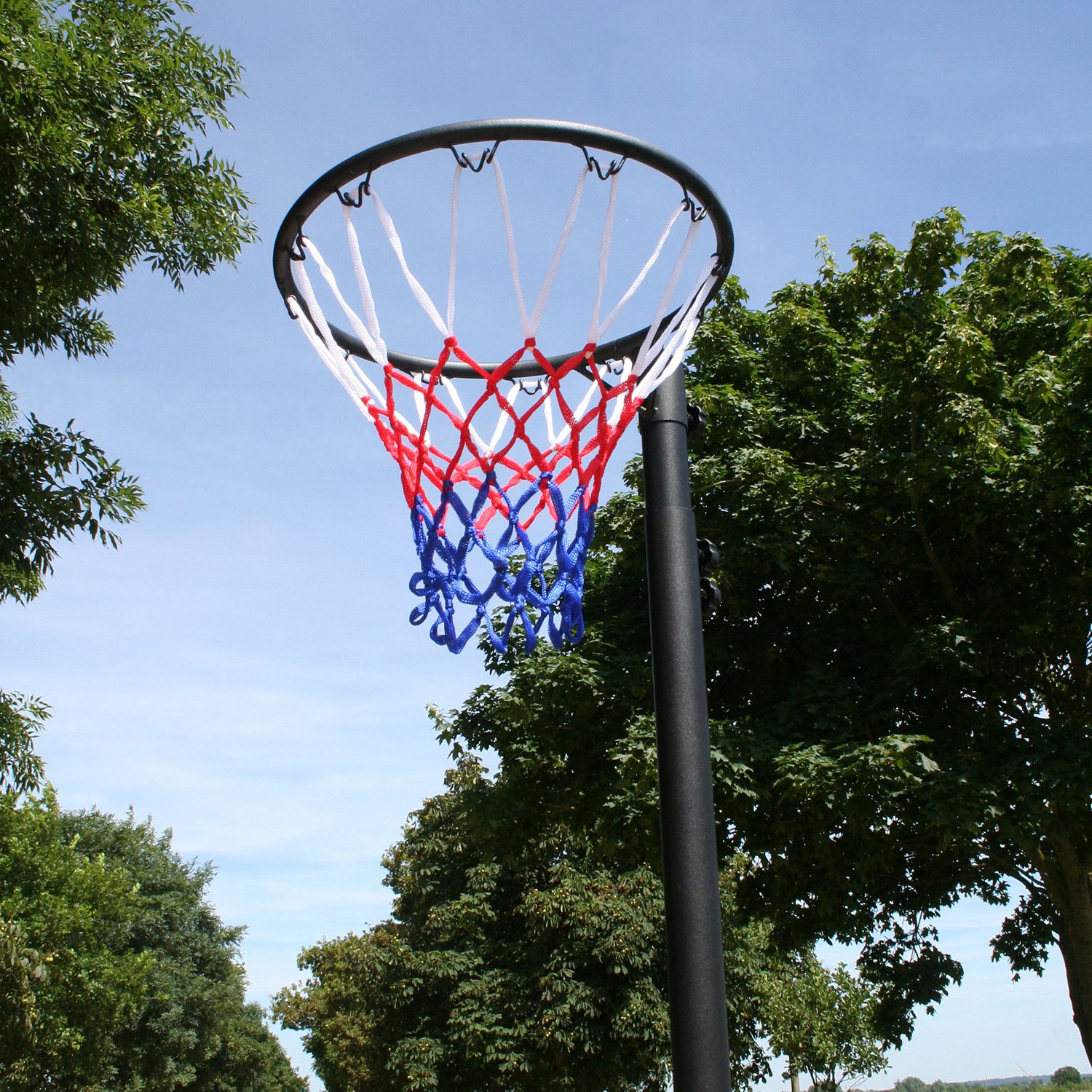 BeeBall Freestanding Netball Post, Full Size Training Set, Adjustable