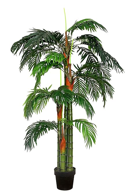 Cycuspalme 4 Stämme mit Topf 1,60 m Kunstpalme Kunstpflanze Kunstbaum