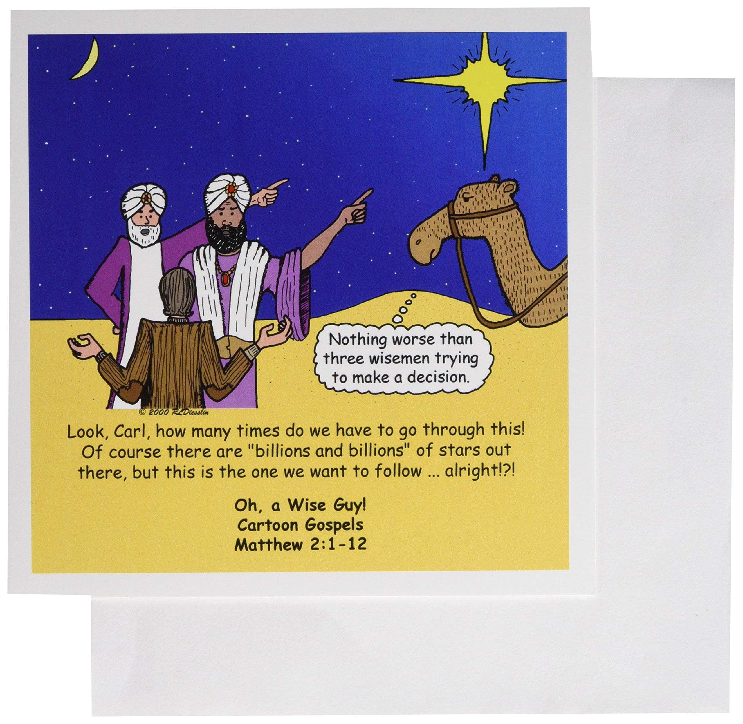 3Drose Matthew 02 01-12 The Wise Men Try to Follow The Stars with Carl Sagan - Greeting Cards, 6 by 6-inches, Set of 6 (gc_33916_1)