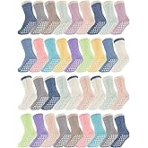Foaincore 18/36pairs Non Slip Fuzzy Socks with Grips for Women Hospital Slipper Socks Winter Warm Sleep Fluffy Women Gifts