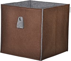 Leonardo 817401MO - Caja de Fieltro para almacenaje, Color marrón
