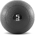 ProsourceFit Slam Medicine Balls 5, 10, 15, 20, 25, 30, 50lbs Smooth and Tread Textured Grip Dead Weight Balls for Strength and Conditioning Exercises, Cardio and Core Workouts