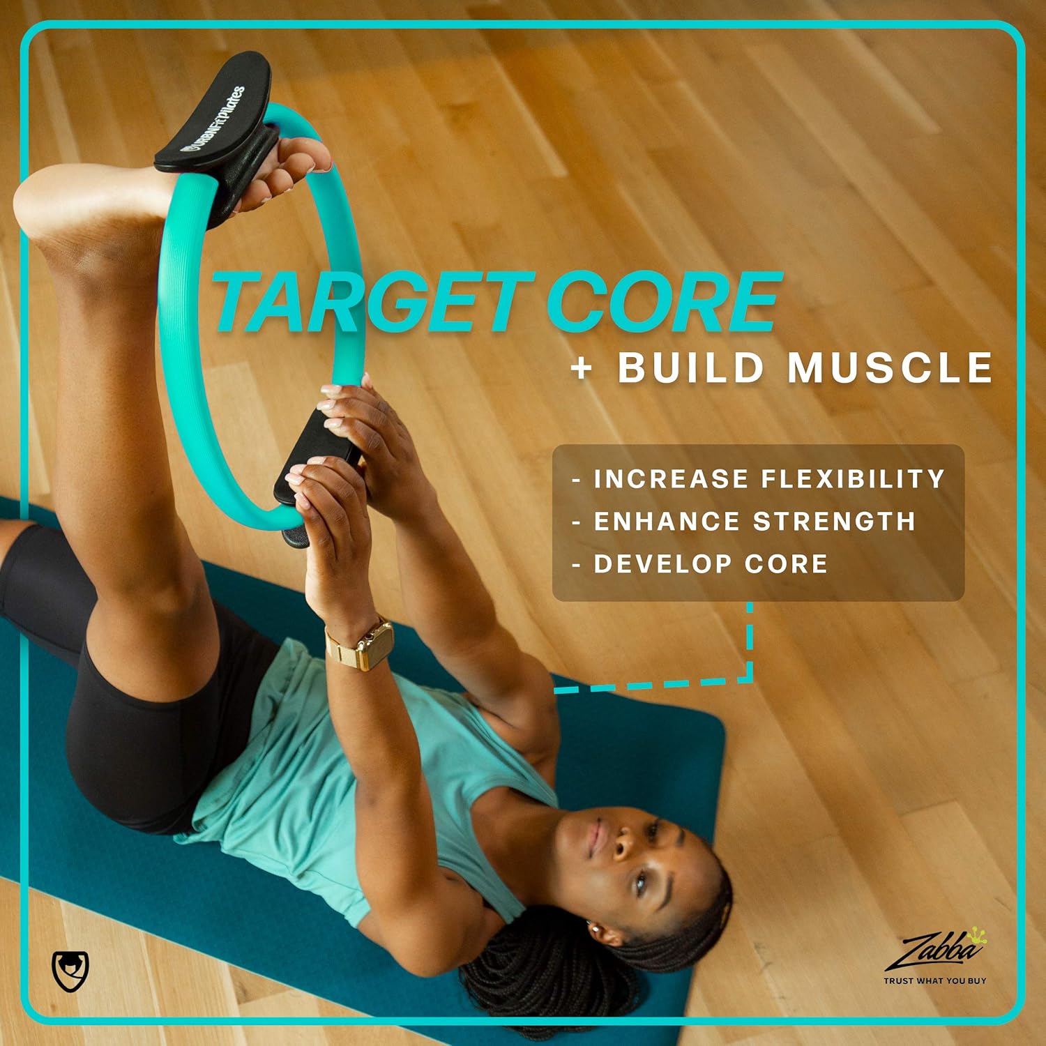 URBNFit Pilates Ring Fitness Circle - Weight Loss Body Toning Magic Circle and Resistance Exercise Fitness Ring Free Workout Guide Included : Sports & Outdoors