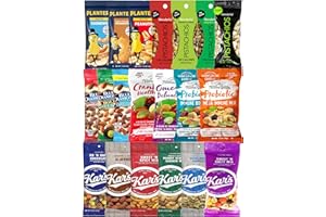Niro Gift Basket Trail Mix Snacks Variety Pack for Adults, 20-Pack of 20 Different Healthy Snacks for Adults, Individually Wrapped Nut and Mix Assortment for On-The-Go Snacking