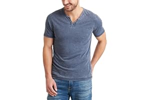 Lucky Brand Mens Venice Burnout Notch Neck Tee Shirt