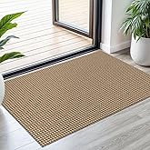 Ivissy Small Braided Rugs 2x3 Ft Area Rugs for Entryway Washable Rug Non Slip Throw Rugs Cotton Woven Door Mat Indoor Entrance Front Door Rugs for Foyer Kitchen, Orange/Tan/Brown