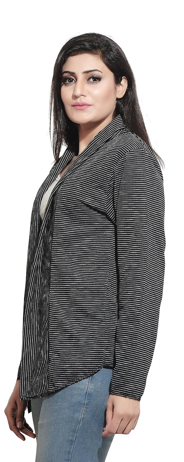 bfly women's fleece shrugs (black)