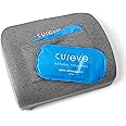 Cureve Lumbar Support Memory Foam Back Pain Relief and Prevention Pillow with Hot and Cold Therapy - Gel Packs Included