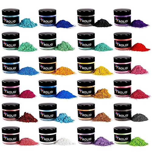 Rolio Premium Mica Powder Pearlescent Color Pigment - Art Set for