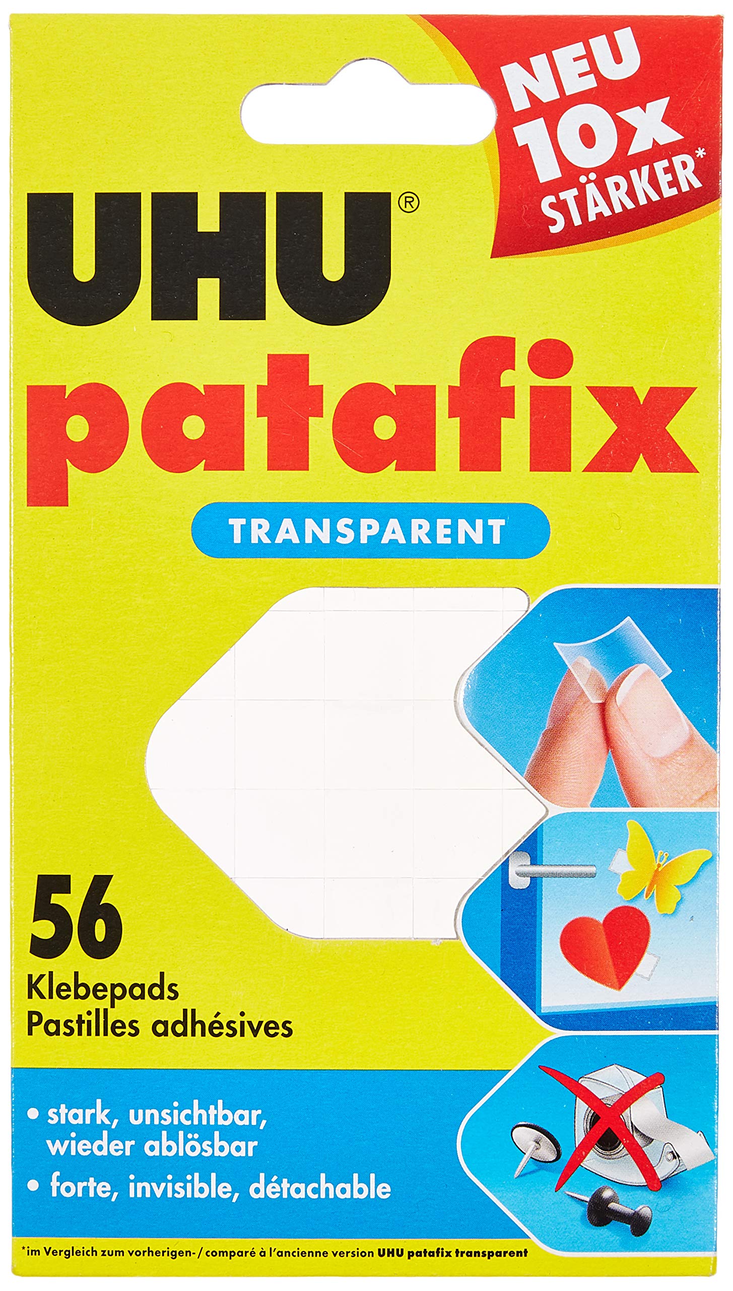 Removable Adhesive Patafix UHU 48815 Cover for Clear