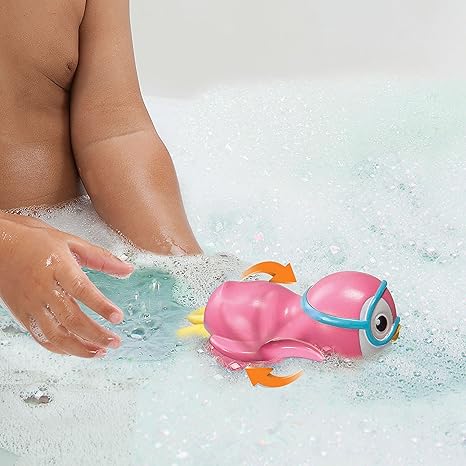 munchkin wind up swimming penguin bath toy