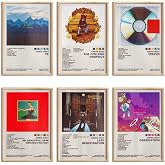 ManRule Kanye West Poster Set of 6 Album Cover Posters 8 by 12 inch Music Posters for Room Aesthetic Canvas Wall Art for Teens Room Decor UNFRAMED (Kanye West)
