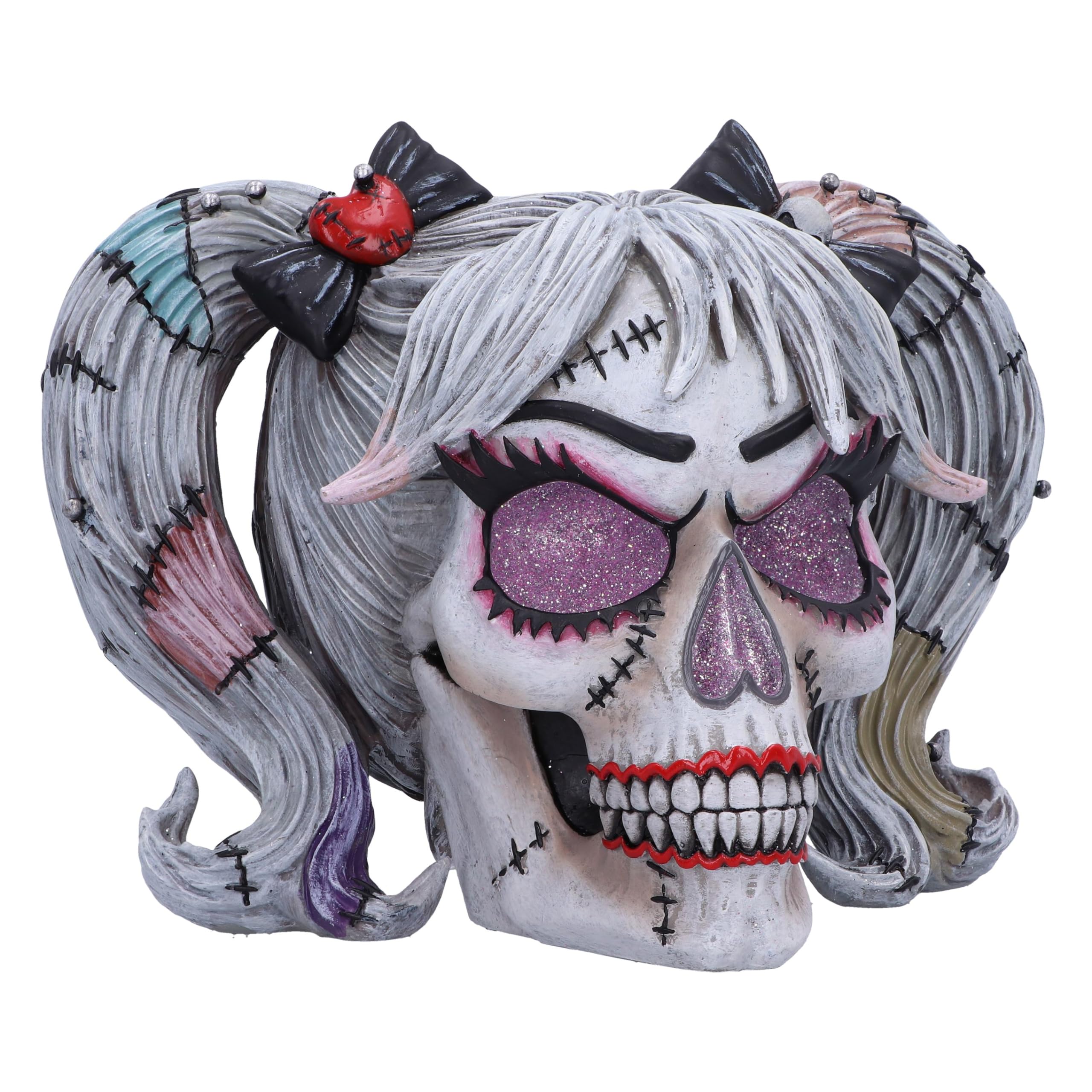 Nemesis Now Drop Dead Beautiful Resin Skull Ornament, White, 15.5