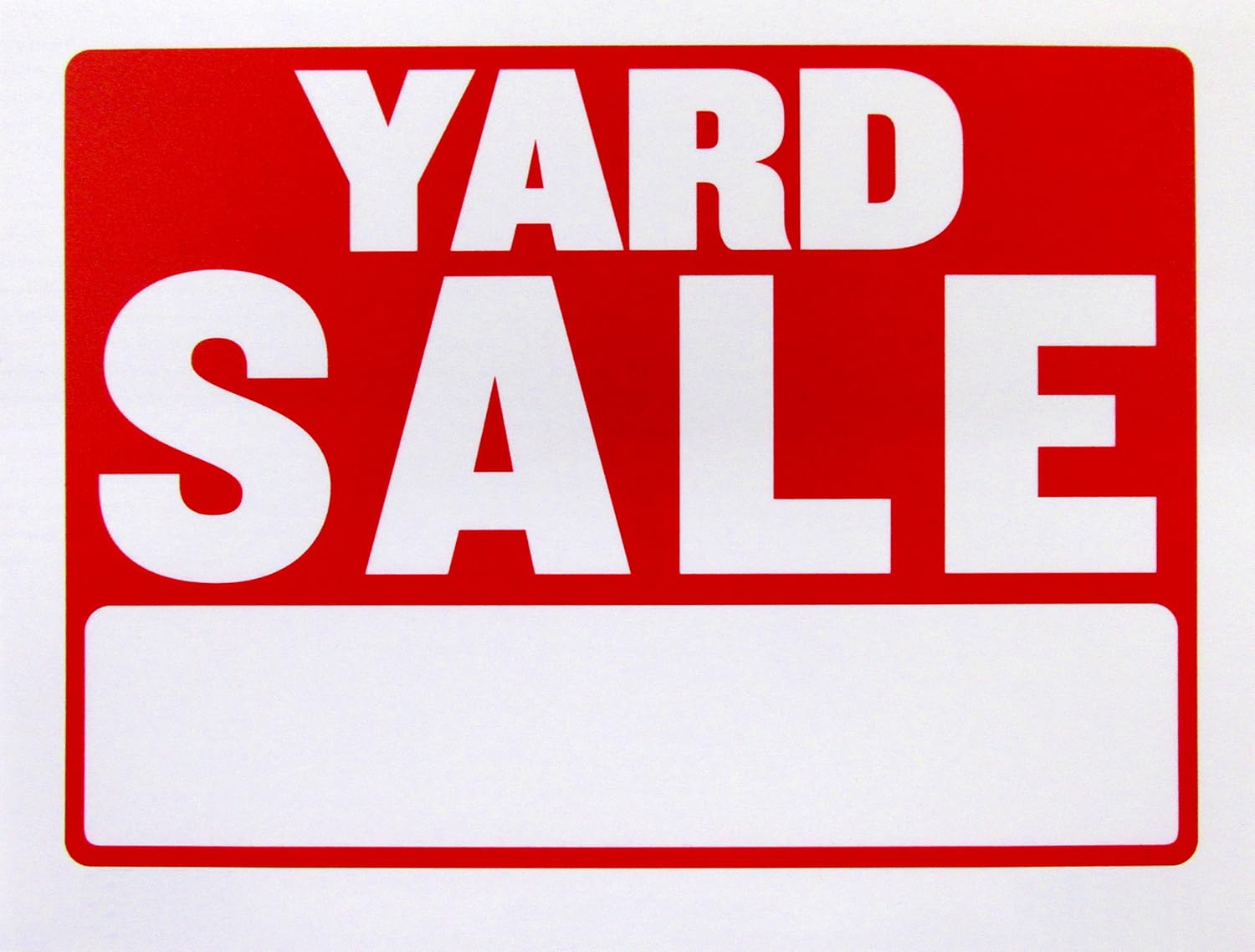 Yard Sale Signs 9" x 12" inch Durable Plastic