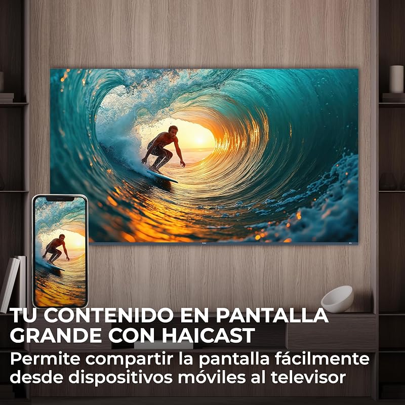 K85 4K UHD 50" H50K85GUX, Smart TV con Google TV, Chromecast, Dolby Audio, HDR10, MEMC, AI Picture Quality, Bluetooth 5.1, Gaming Accelerator 120Hz, USB 2.0 x 2, DBX TV, HDMI 2.1 x 4 [2026]