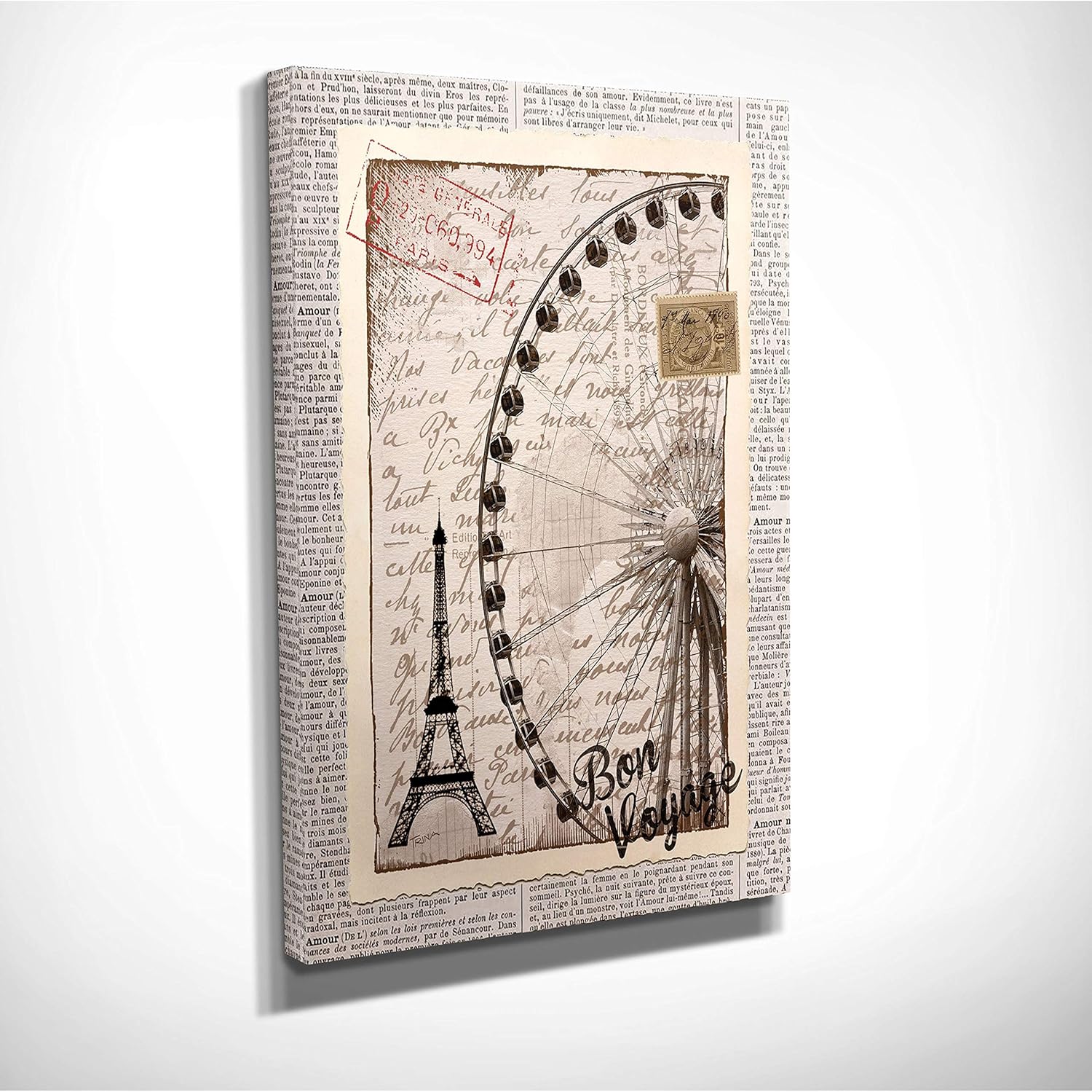 Téléchargement gratuit Images Amazon Com Wexford Home Bon Voyage Gallery Wrapped Canvas Wall dernière salutations