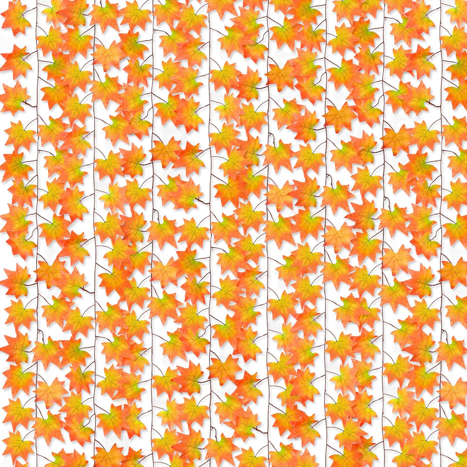 Wreaths, Garlands & Swags - Anftraer 8 Pack Fall Leaves Garland, Fall Maple Leaf Garland 55.2FT Fall Garland, Artificial Autumn Hanging Vines Decor for Thanksgiving, Fireplace, Wedding, Parties and Home Decor