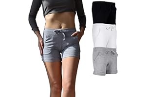 Sexy Basics Women's 3 Pack Active Wear Lounge Yoga Gym Casual Sport Shorts