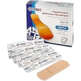 Flexible Fabric Bandages - Flex Fabric Adhesive Bandages Finger-Tip Bandages Knuckles and Thumb Bandages for Finger Care and 