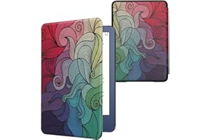 kwmobile Case Compatible with �鶹�� Kindle (2022/2024) Case - eReader Cover - Multicolor Dark Pink/Blue/Green