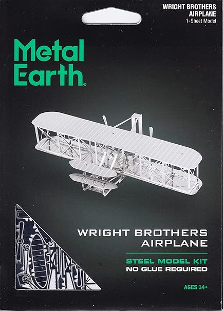 metal earth wright brothers airplane