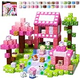 GobiDex 100PCS Magnetic Blocks Kid Building Toys for 3+ Years Old Girls | STEM Sensory Toys, Magnet Construction Gits, Princess Pink Castle Game, Creative Classroom Must Have Playsets