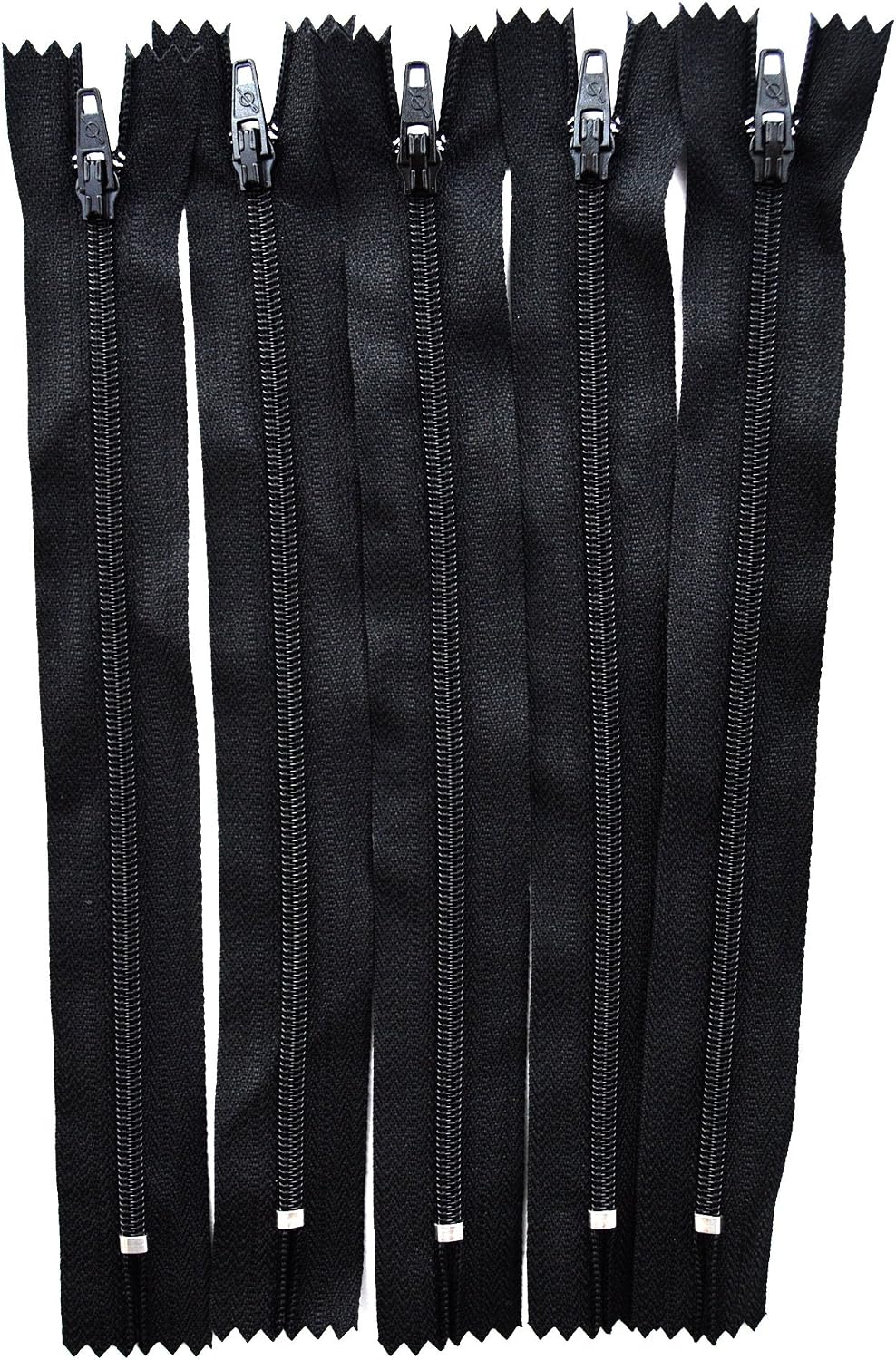 LEDUC Zip-5pc Nylon zips-Size 18cm, Black, 12x12x2 cm - Image 5
