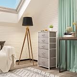 YITAHOME 5-Drawer Chest Organizer Non-Woven Fabric Grey White Metal Frame view 2